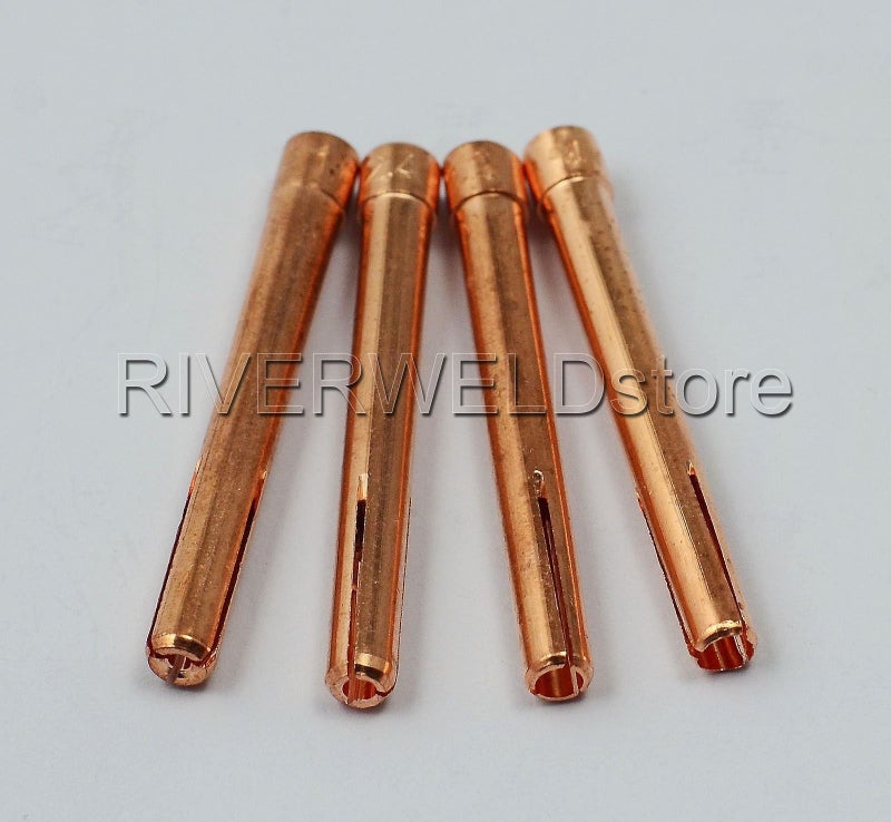 RIVERWELD TIG Gas Lens Collet Bodies Jumbo Large Diameter 45V116 1/16", 45V64 3/32, 995795 1/8", 45V63 5/32" Alumina Nozzle Ceramic Cup 57N 53N series for SR WP 17 18 26 TIG Welding Torch 14pcs - Image 2